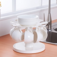 工厂直销 日式创意塑料杯架 沥水收纳架厨房桌面置物架 水杯挂架